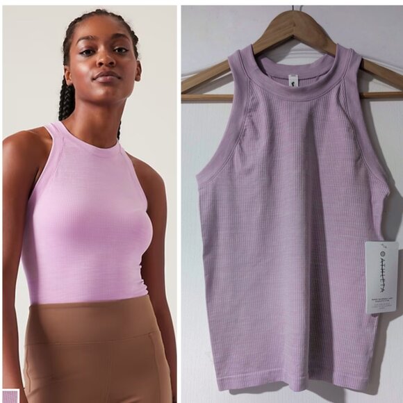 Athleta | Renew Seamless Racerback Tank In Light Purple Heather - Picture 1 of 9